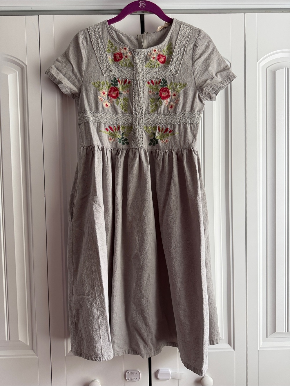 ROOLEE WOMENS EMBROIDERED MIDI DRES